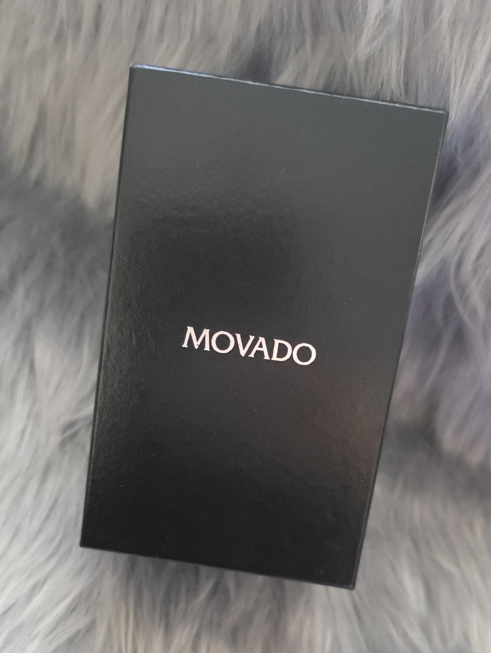 Empty Movado Luxury Watch Gift Box Black Silver Logo